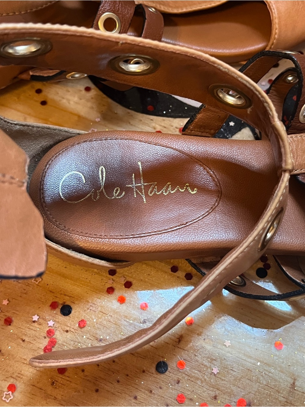 SZ 8 Cole Haan Air Whitney Gladiator Sandals Brown Leather - Picture 6 of 7